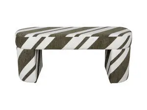 Leitmotiv - Bench Agraciado luxury green w. off white