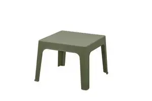 Grønt sidebord med firkantet plade og fire let koniske ben. Ensfarvet grøn finish.