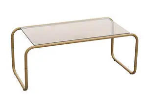 Moderne kaffebord med glasplade og mocha brunt stel, minimalistisk design.