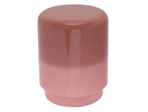 Cylindrisk skammel med bredere bund, glat overflade, farvegradient fra rose tan til blød pink.