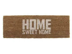 Present time - Doormat Home Sweet Home white coir