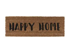 Present time - Doormat Happy Home black