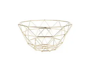 Present time - Fruit Basket Diamond Cut iron gold plated