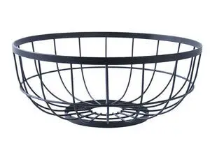 Present time - Fruit basket Open Grid metal black