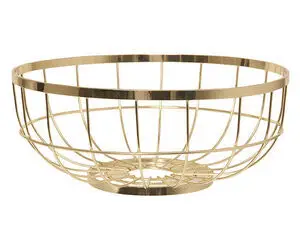 Present time - Fruit basket Open Grid metal gold
