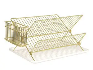 Present time - Dish rack Classic gold plated