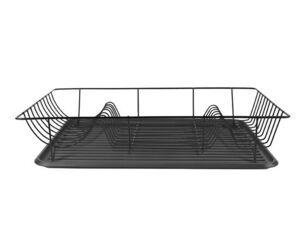 Present time - Dish rack Linea black w. matt black tray