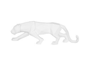 Present time - Statue Origami Panther polyresin matt white