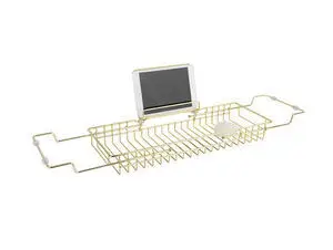 Present time - Bath tub caddy iron gold plated