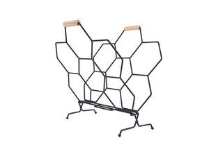 Present time - Magazine rack Honeycomb matt black