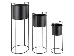 Present time - Plant pot set Essence round iron black
