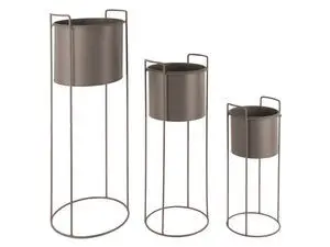 Present time - Plant pot set Essence round iron moss green