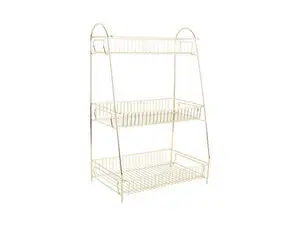 Present time - Kitchen rack Tidy large iron gold plated