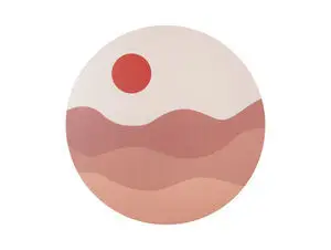 Present time - Wall art Sunset MDF sand brown