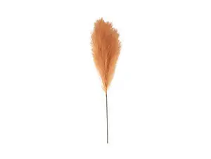 Present time - Faux Feather small burned orange