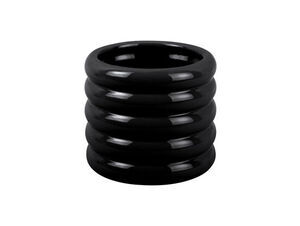 Present time - Plant Pot Bobbly Glazed ceramic small black