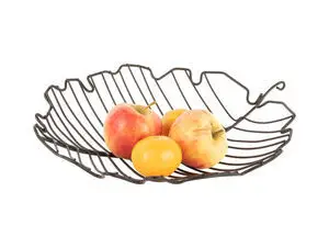Present time - Fruit basket Leaf large iron black