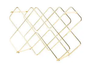Present time - Wine rack Diamonds iron gold plated