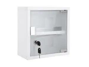 Present time - Wall cabinet Medicine small metal white