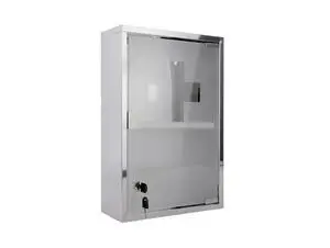 Present time - Wall cabinet Medicine large chrome