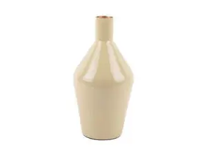 Present time - Vase Ivy bottle cone iron enamel latte brown