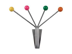 Present time - Hat rack Neptune chrome w. coloured balls small