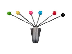 Present time - Hat rack Neptune chrome w. coloured balls large