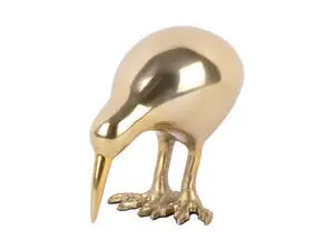 Present time - Statue Kiwi Bird metal gold plated