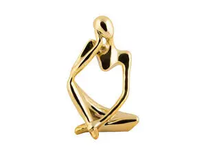 Present time - Statue Imagine polyresin gold plated