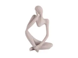 Present time - Statue Imagine polyresin light grey