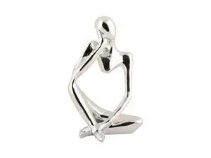 Present time - Statue Imagine polyresin chrome plated