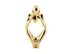 Present time - Statue Dreaming polyresin gold plated