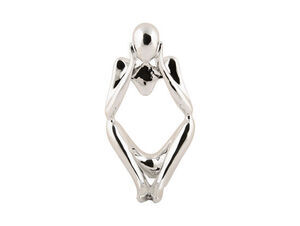 Present time - Statue Dreaming polyresin chrome plated