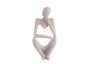 Present time - Statue Wondering polyresin light grey