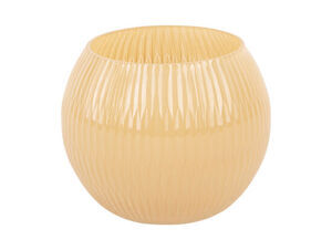 Present time - Votive Chique Ribbed small glass latte brown