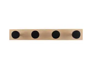 Present time - Coat rack Knobs small pinewood black