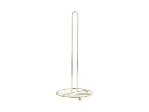 Present time - Kitchen roll holder Wired metal gold plated