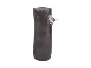 Present time - Vase Bird On Branch large dark grey