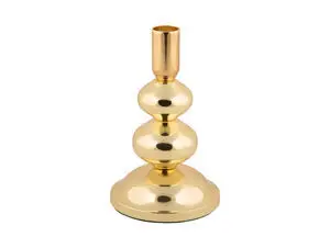 Present time - Candle holder Dazzle small gold plated