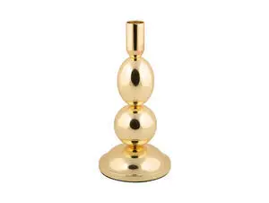 Present time - Candle holder Dazzle medium gold plated