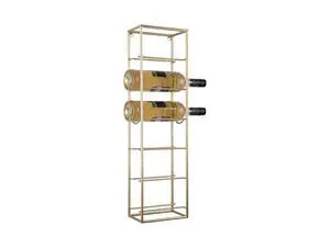 Present time - Wine rack Single metal painted gold