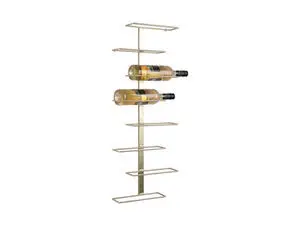 Present time - Wine rack Float metal painted gold