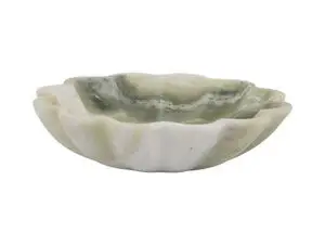 Present time - Bowl Flower marble himalayan green