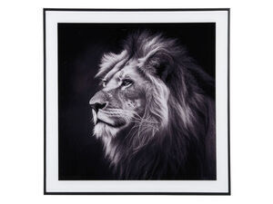Present time - Photo art Lion glass black & white