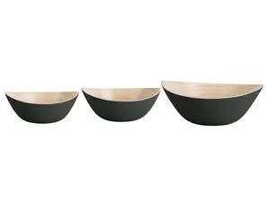 Present time - Bowl set Puro Oval bamboo black