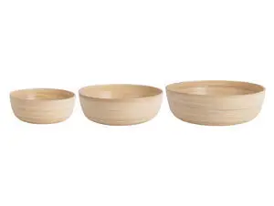 Present time - Bowl set Puro Round bamboo natural