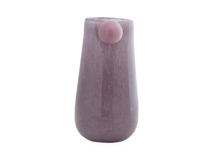 Present time - Vase Bolita glass medium soft purple w. soft pink