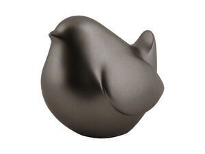 Present time - Statue Fat bird metallic dark grey