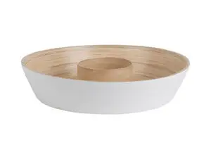 Present time - Bowl Puro chip & dip bamboo white