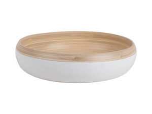 Present time - Salad bowl Puro sphere bamboo white